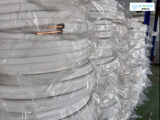 Mini jeu de lignes divisées, tuyau en cuivre isolé PE